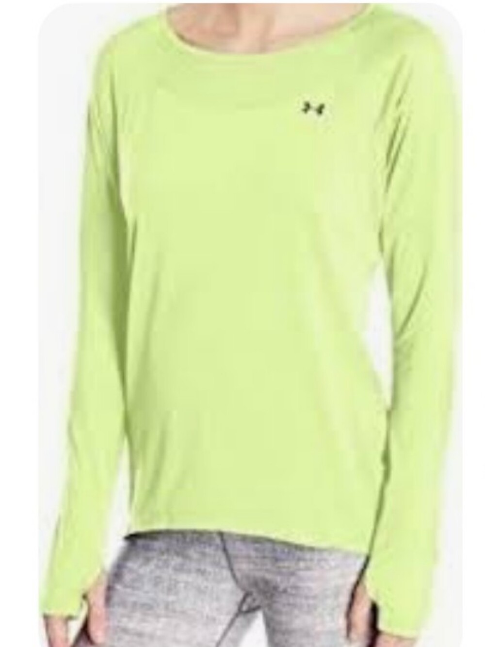 Under Armour Neon Lime Long Sleeve Performance Top